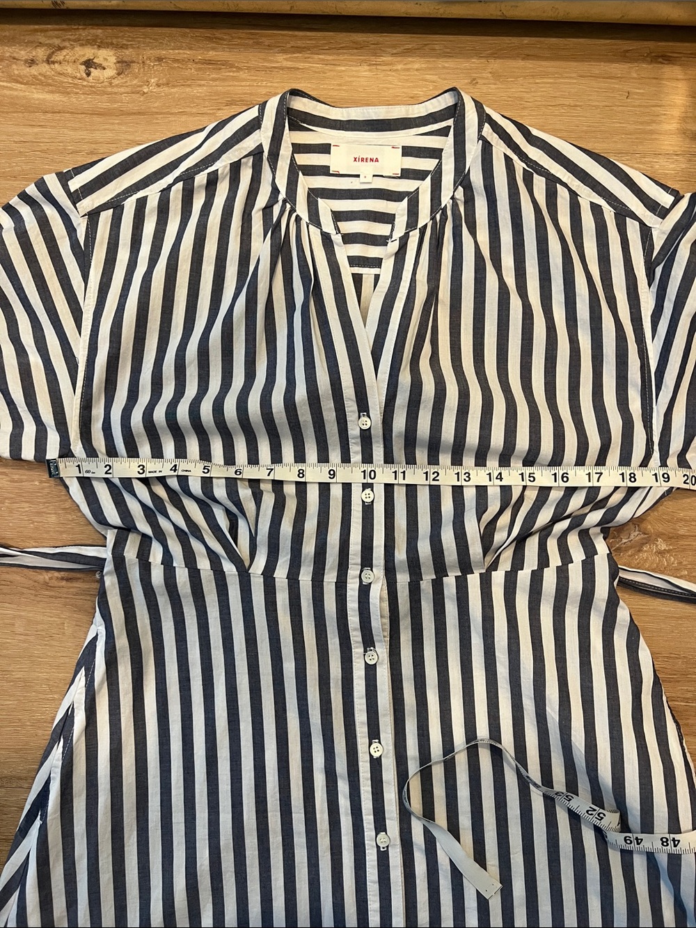 Xirena Liora Cotton Stripe Midi Dress Color: Twilight Stripe - Size Small - Picture 10 of 12